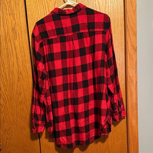 Faded Glory Red and Black Checkered Shirt - Picture 3 of 5